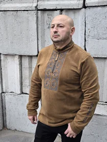 Прикольные футболки: Фліска Вишиванка Сірий Орнамент